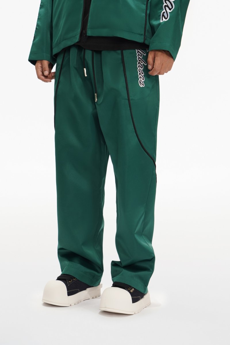 Signal Loose Straight Pants Green - Valabasas