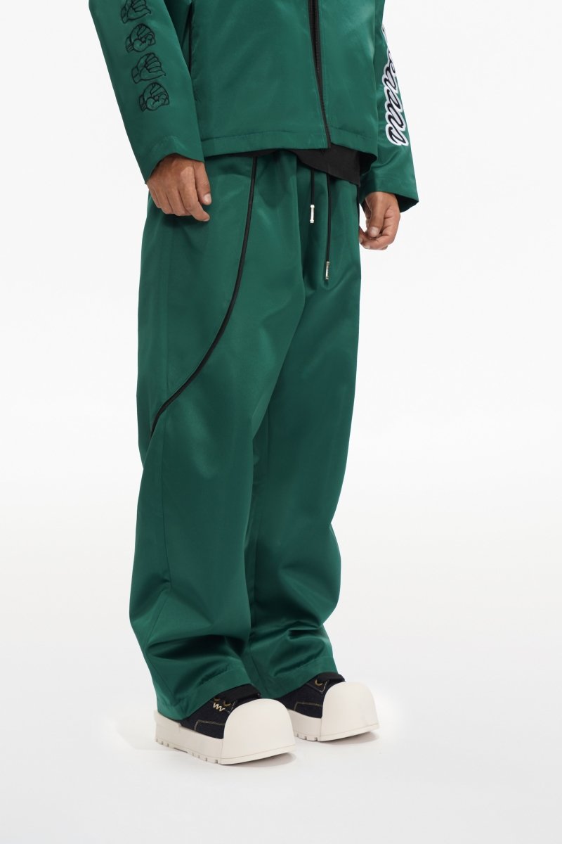 Signal Loose Straight Pants Green - Valabasas