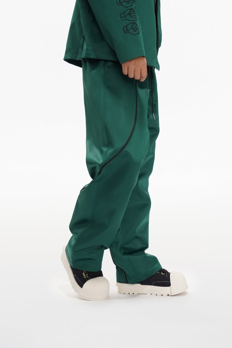 Signal Loose Straight Pants Green - Valabasas