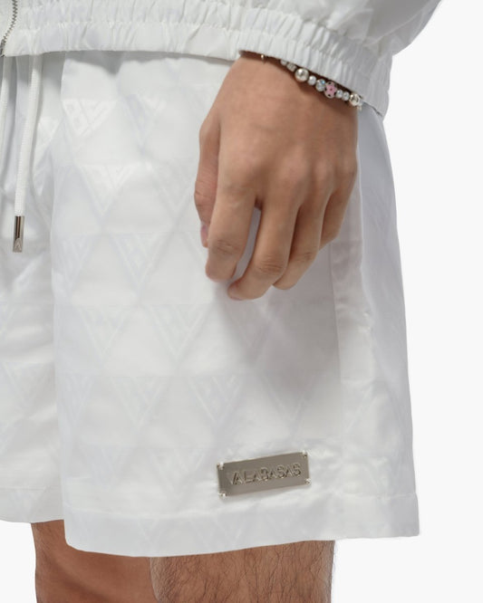 Signature 2.0 White Nylon Shorts - Valabasas