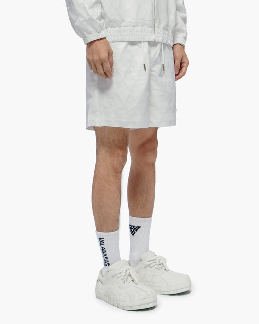 Signature 2.0 White Nylon Shorts - Valabasas