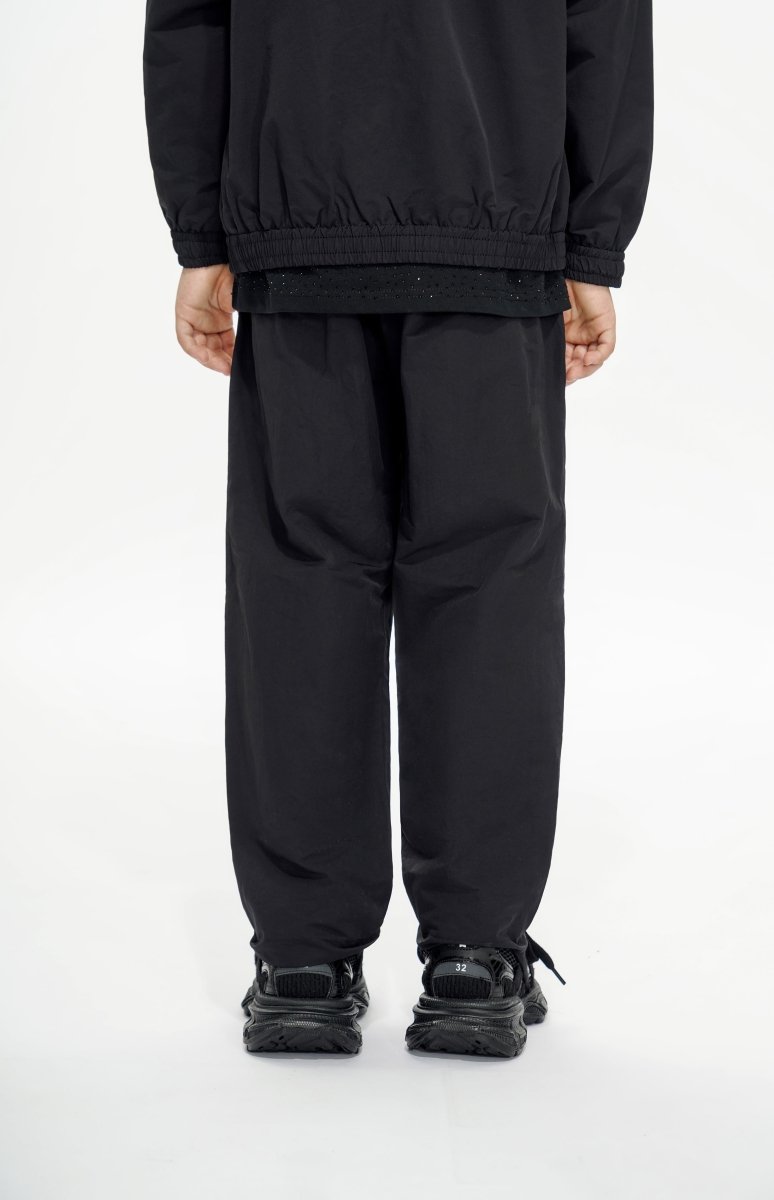 Silver Kids Black Knitted Pants - Valabasas