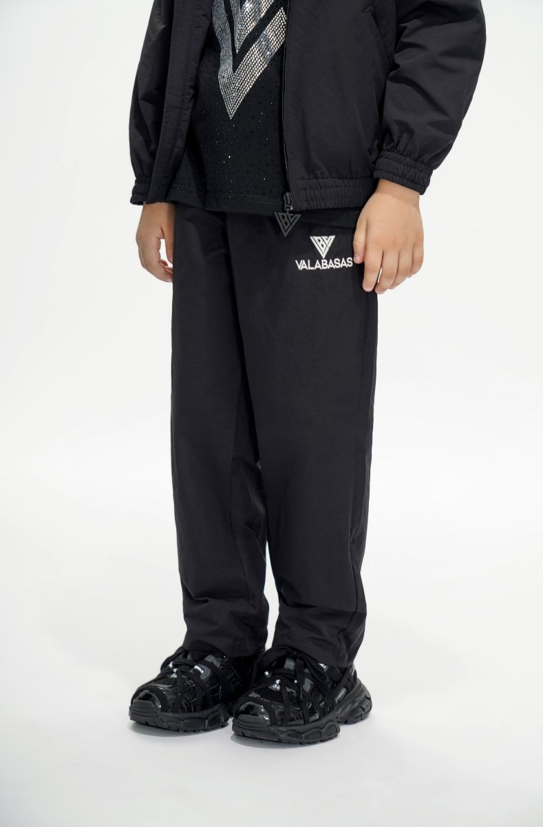 Silver Kids Black Knitted Pants - Valabasas