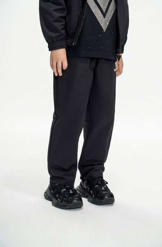 Silver Kids Black Knitted Pants - Valabasas