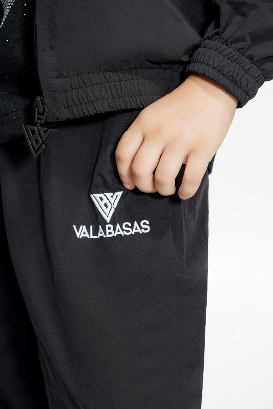 Silver Kids Black Knitted Pants - Valabasas
