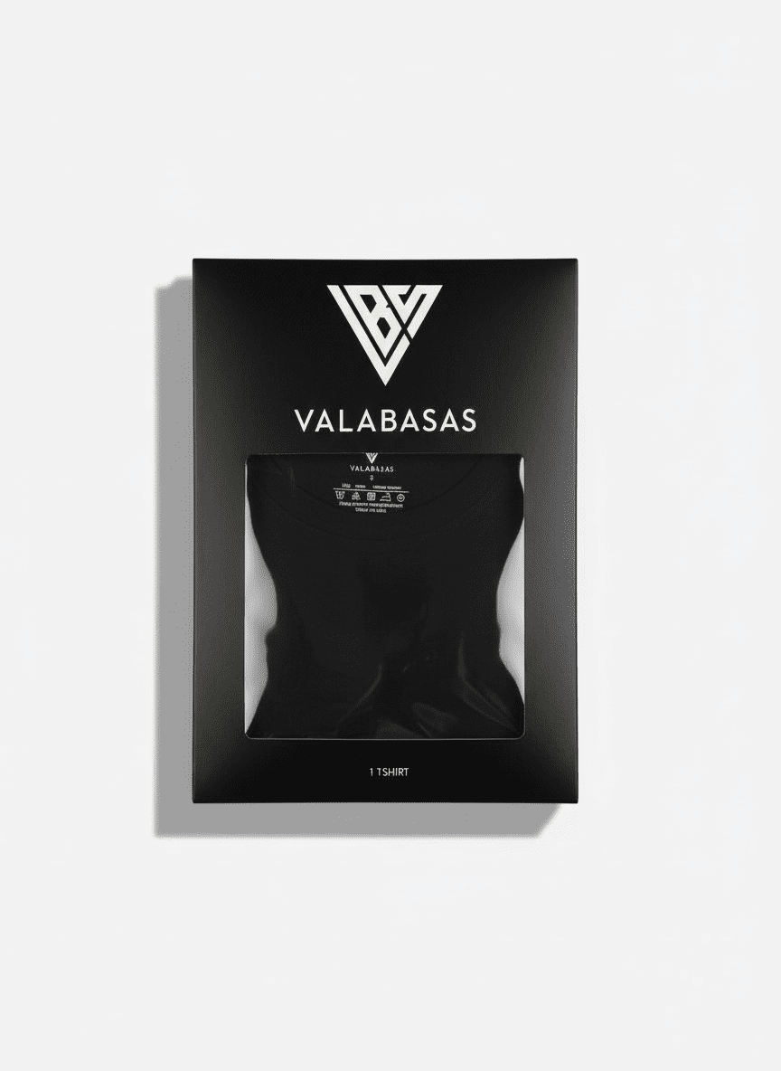 Single Pack Essential Undershirt Black Tee - Valabasas