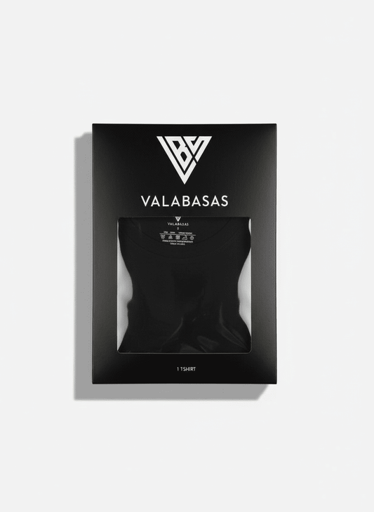 Single Pack Essential Undershirt Black Tee - Valabasas