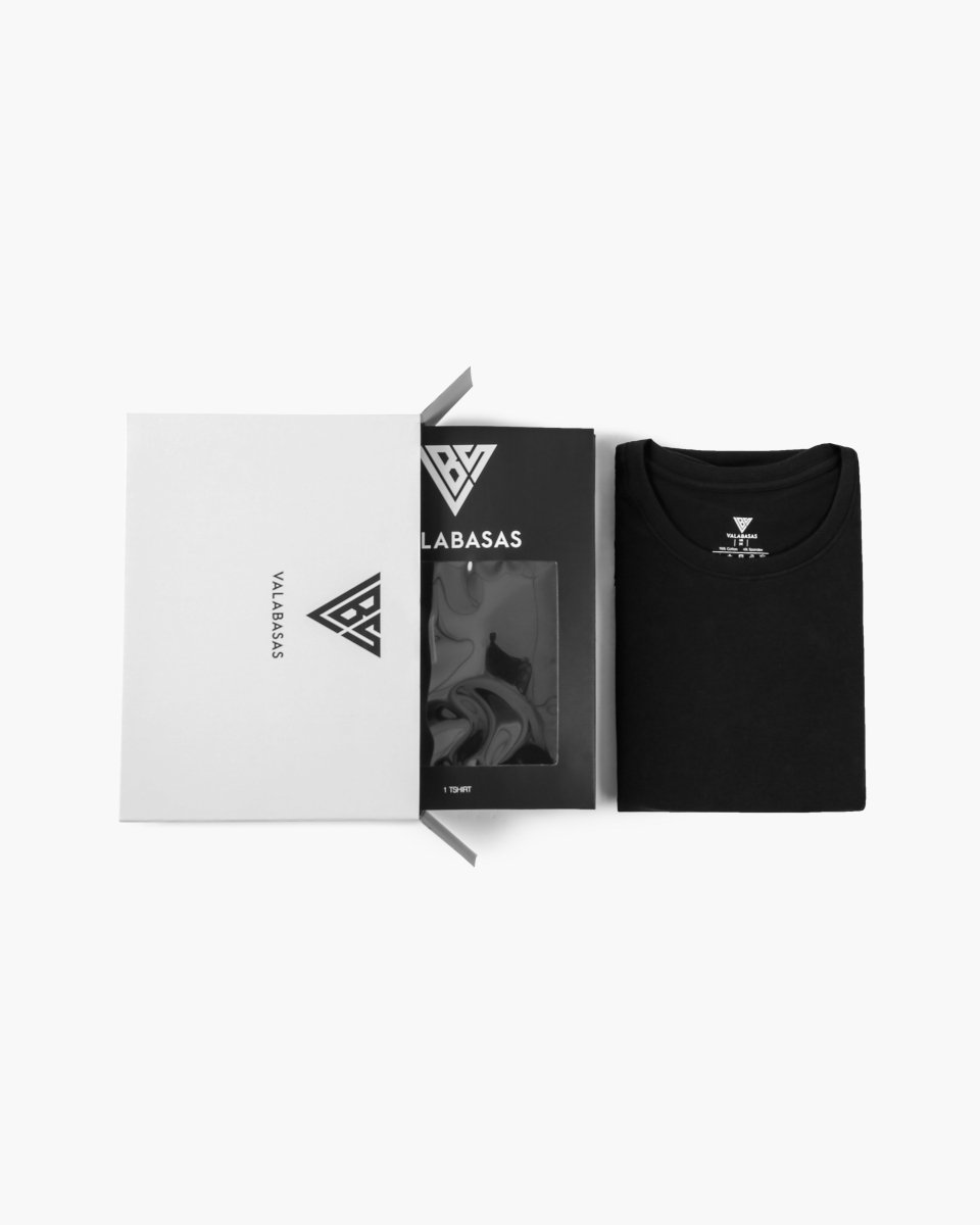 Single Pack Essential Undershirt Black Tee - Valabasas