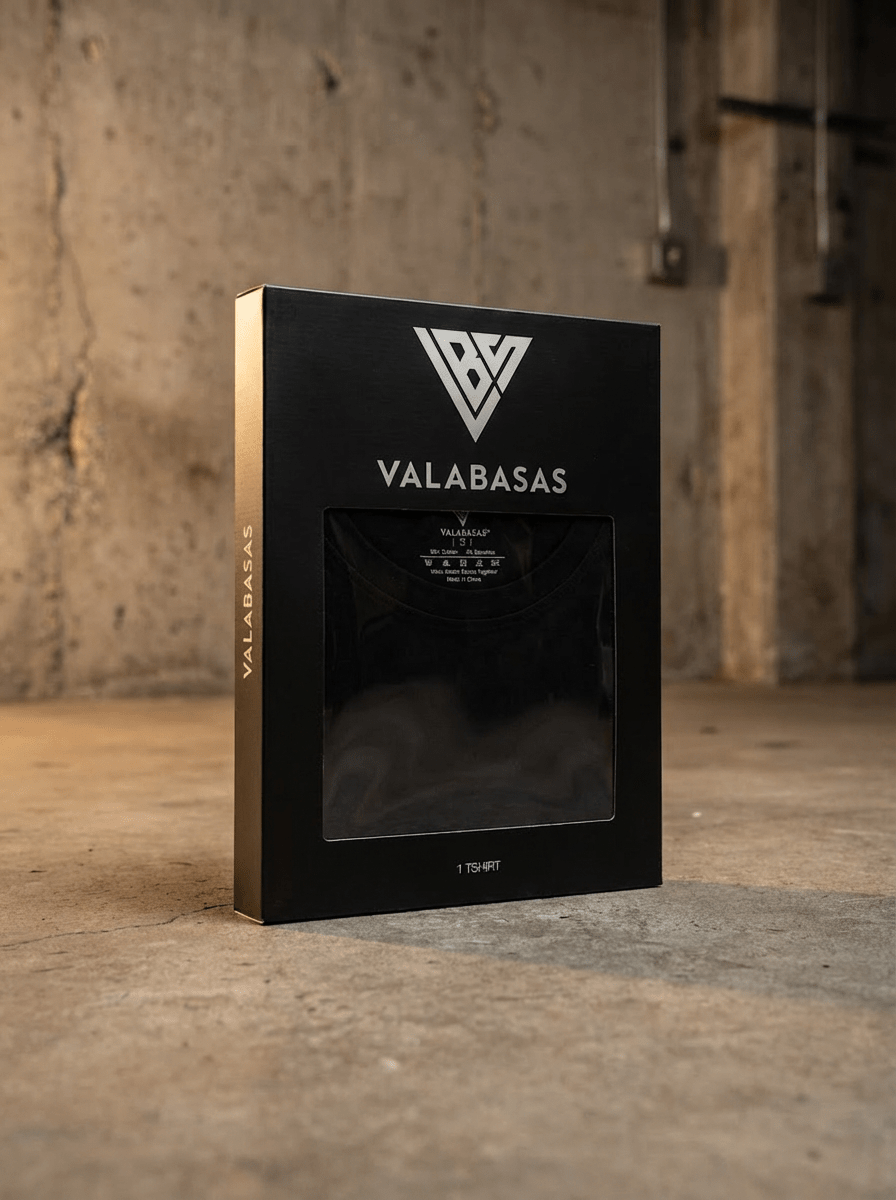 Single Pack Essential Undershirt Black Tee - Valabasas