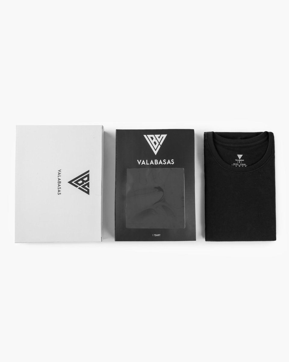 Single Pack Essential Undershirt Black Tee - Valabasas