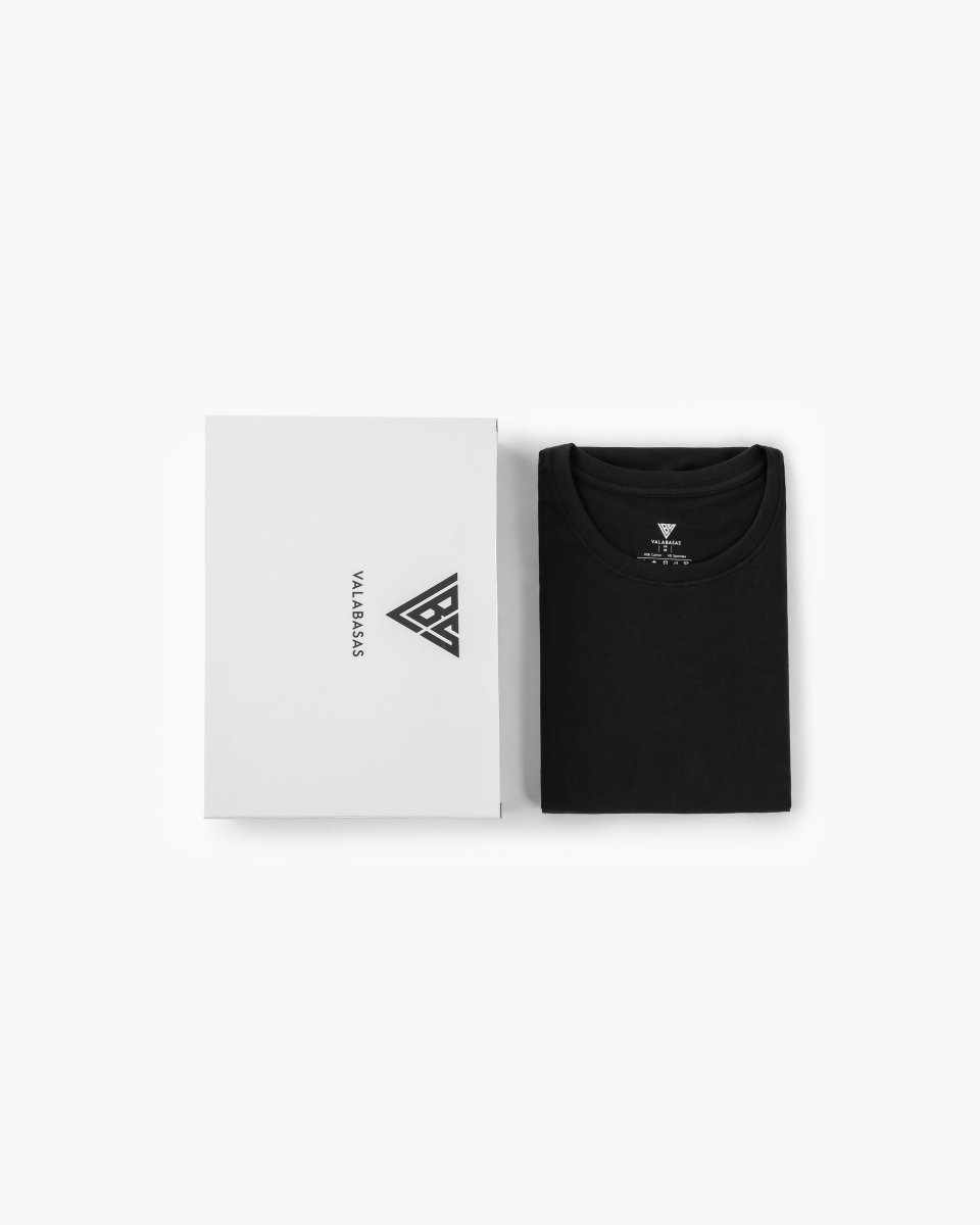 Single Pack Essential Undershirt Black Tee - Valabasas