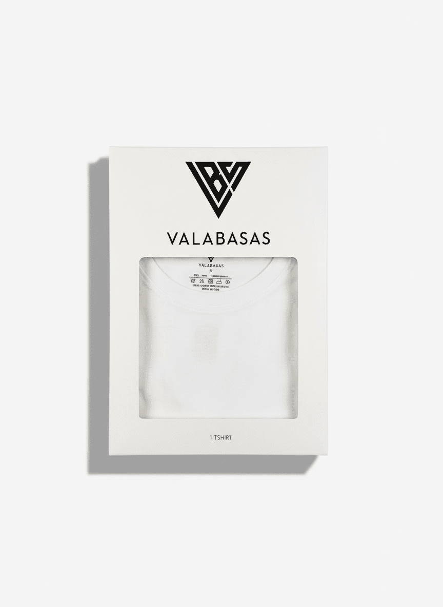 Single Pack Essential Undershirt White Tee - Valabasas