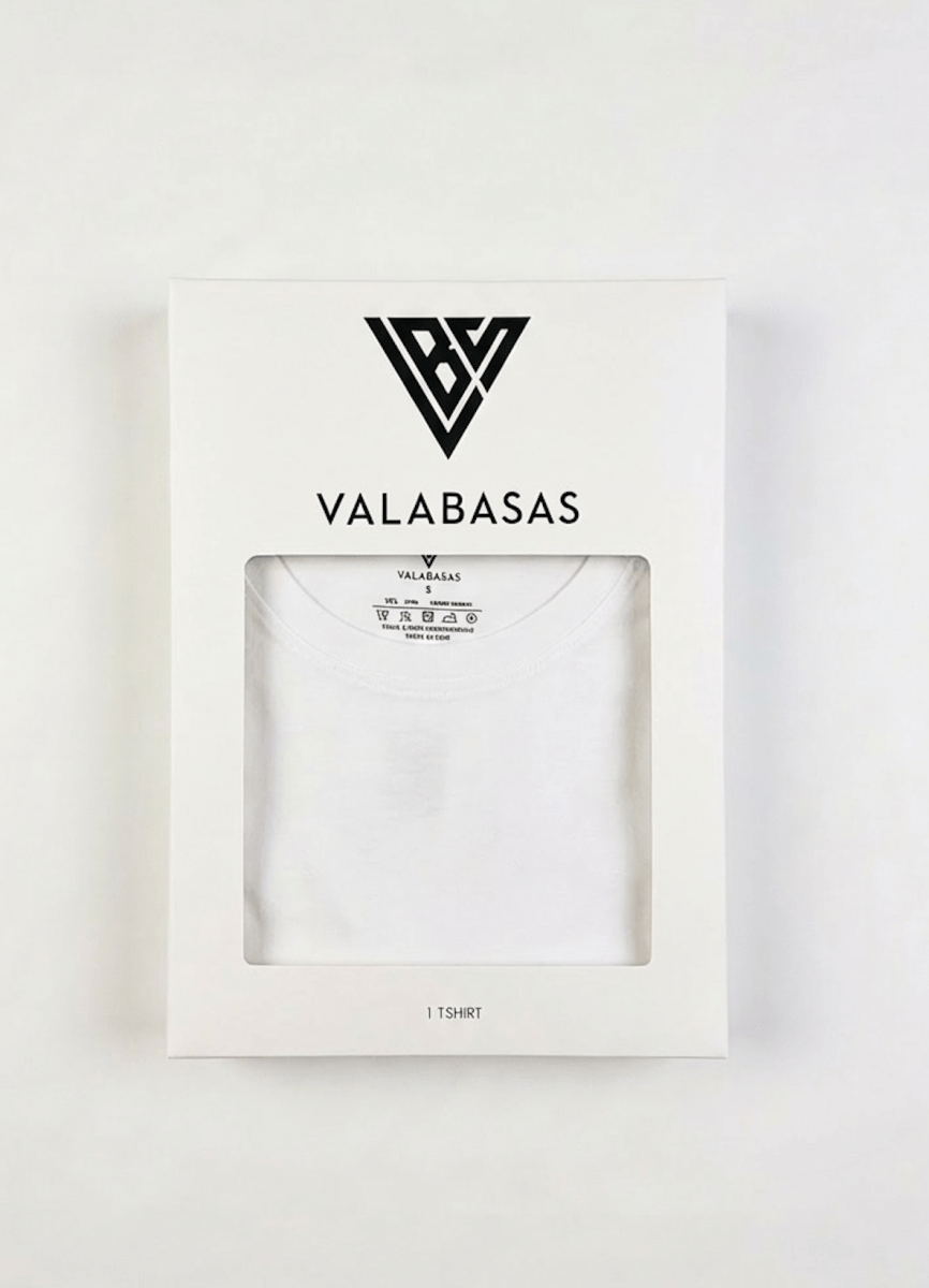 Single Pack Essential Undershirt White Tee - Valabasas