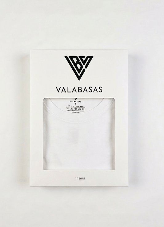 Single Pack Essential Undershirt White Tee - Valabasas