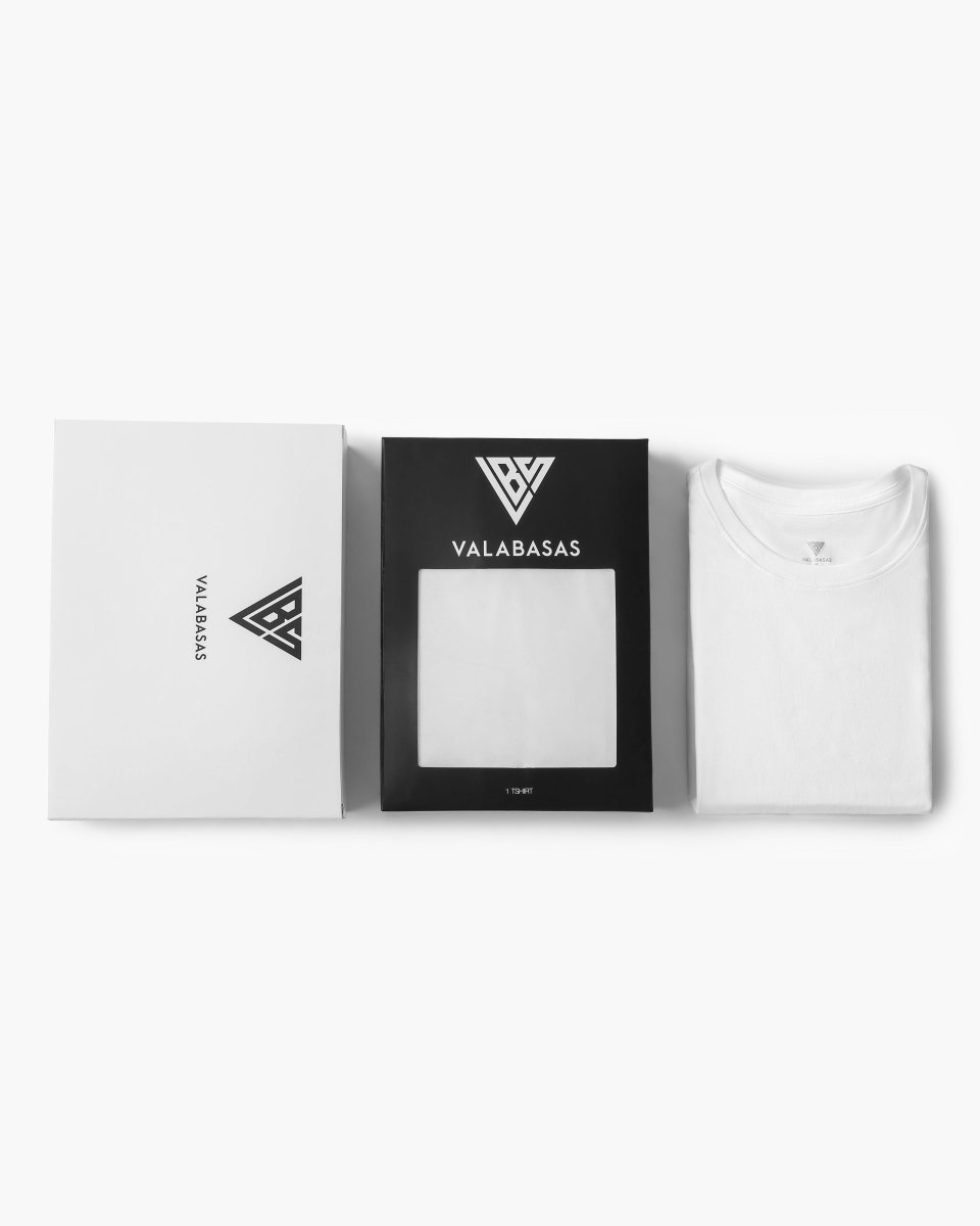 Single Pack Essential Undershirt White Tee - Valabasas