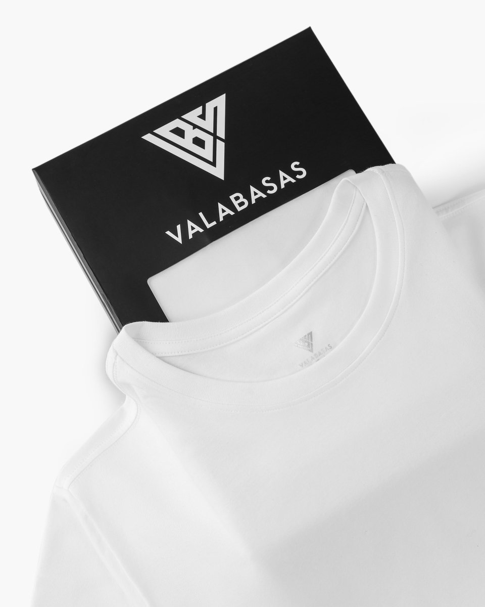 Single Pack Essential Undershirt White Tee - Valabasas