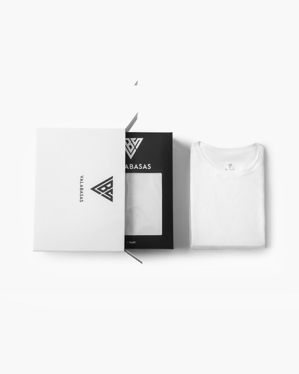 Single Pack Essential Undershirt White Tee - Valabasas