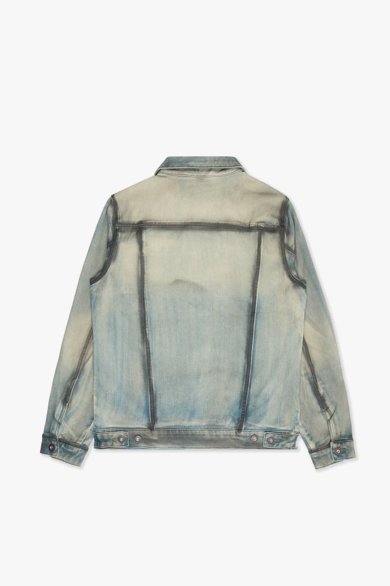Skit Denim Jacket Light Blue Black - Valabasas
