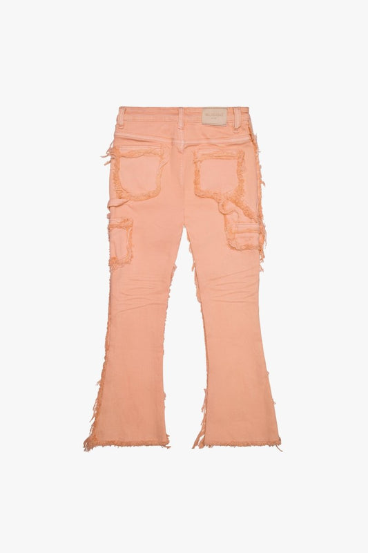 “SKYLINE" KIDS STACKED FLARE PEACH - Valabasas