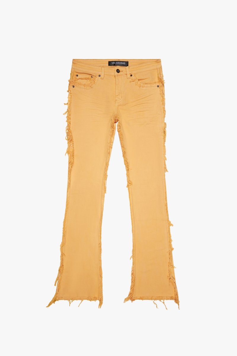 "SKYLINE" STACKED FLARE JEAN HONEY ORANGE - Valabasas
