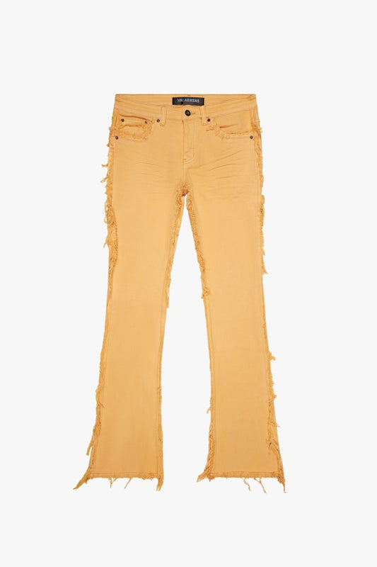 "SKYLINE" STACKED FLARE JEAN HONEY ORANGE - Valabasas