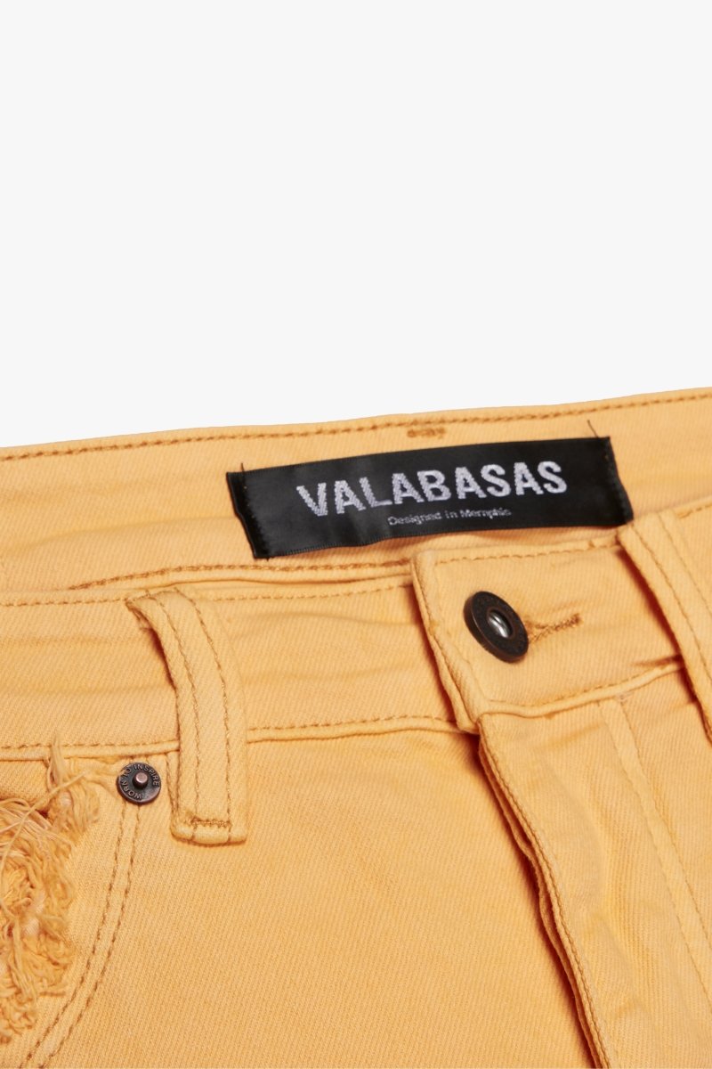 "SKYLINE" STACKED FLARE JEAN HONEY ORANGE - Valabasas