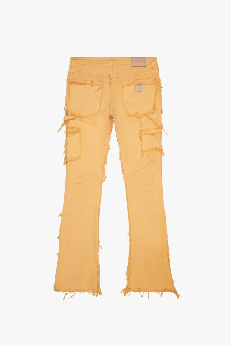 "SKYLINE" STACKED FLARE JEAN HONEY ORANGE - Valabasas