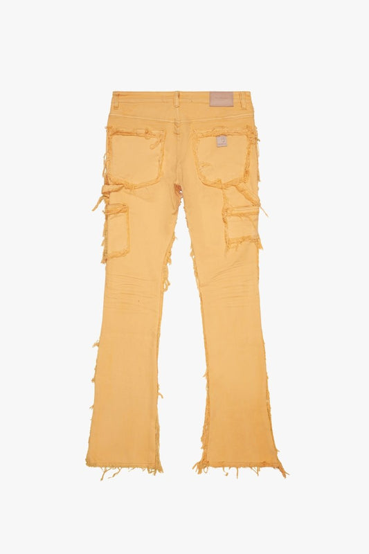 "SKYLINE" STACKED FLARE JEAN HONEY ORANGE - Valabasas