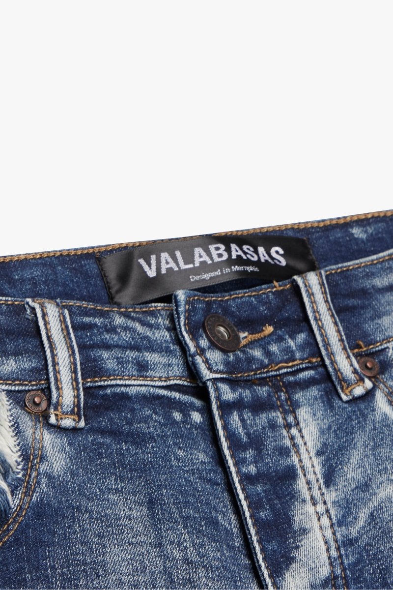 "SKYLINE" LT BLUE WASH STACKED FLARE