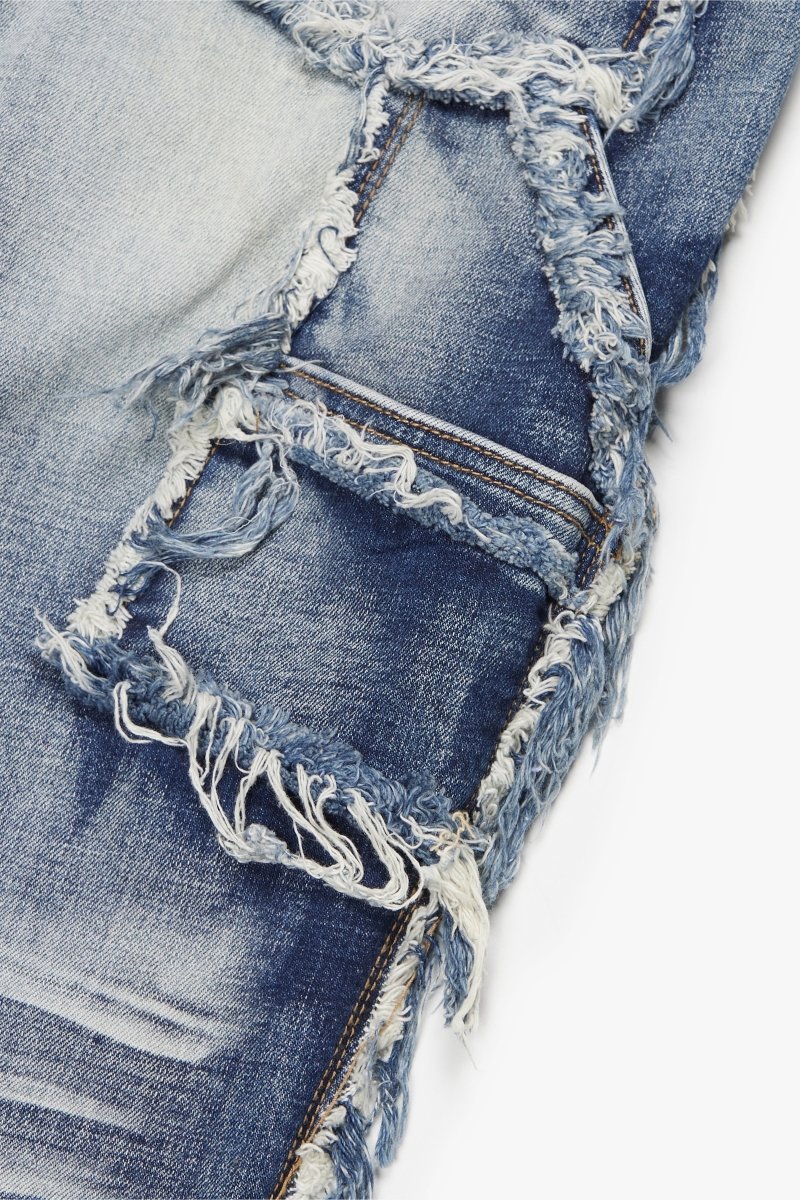 "SKYLINE" LT BLUE WASH STACKED FLARE