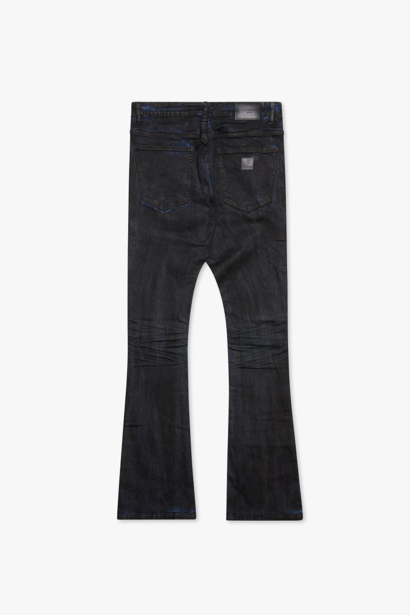 "SLATESTREAM" STACKED JEAN BLACK BLUE - Valabasas