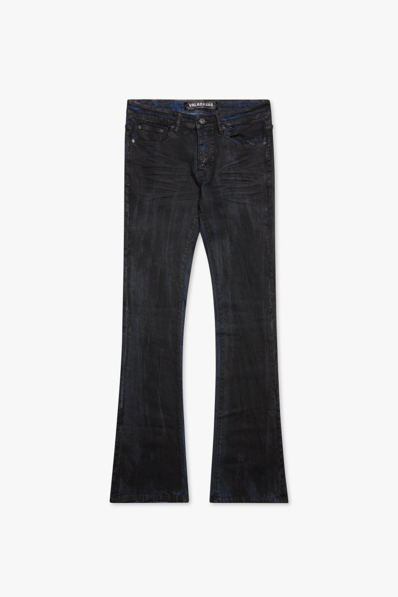 "SLATESTREAM" STACKED JEAN BLACK BLUE - Valabasas