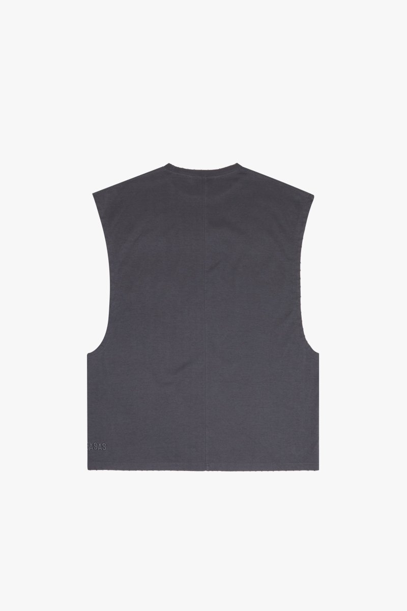 "SLICE" TEE DK. GREY CUTOFF - Valabasas