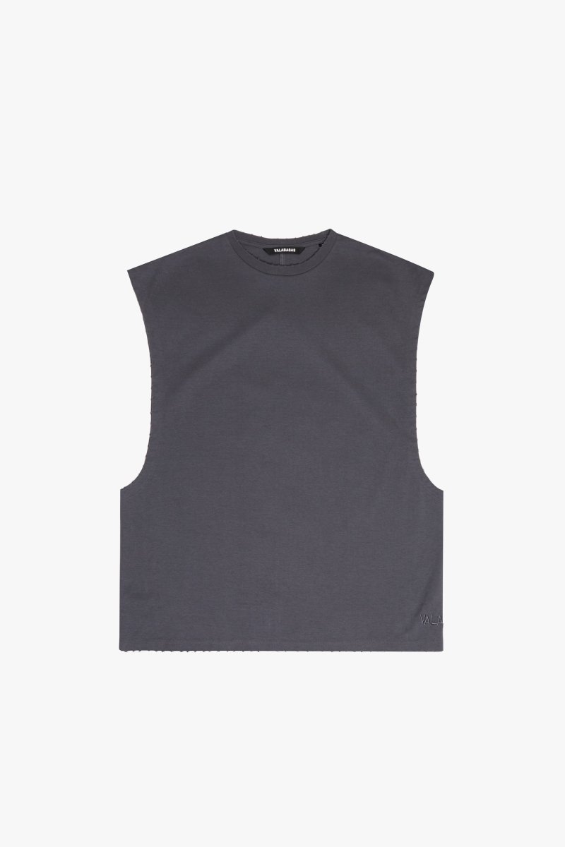 "SLICE" TEE DK. GREY CUTOFF - Valabasas