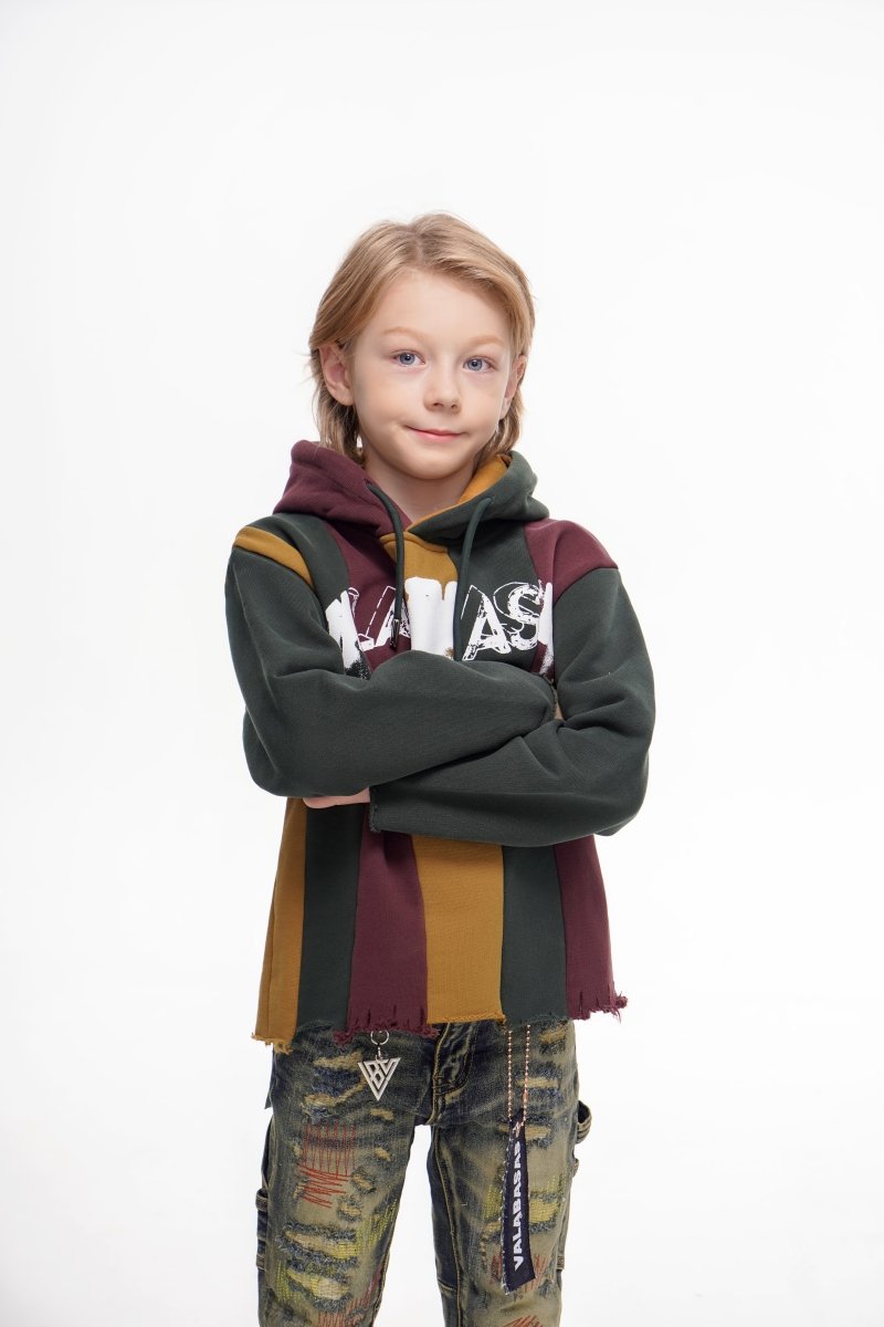 Slipped Kids Hoodie Green - Valabasas