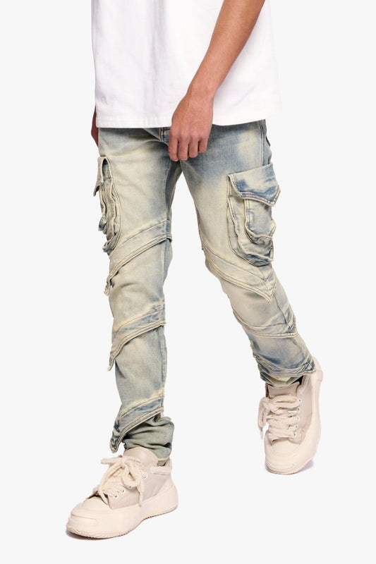 Smoto Cargo Skinny Vintage Wash - Valabasas