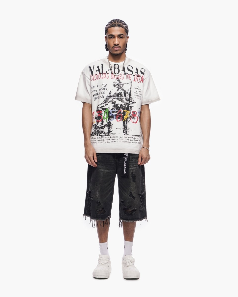 Snapped Baggy Jorts Black Waxed – Valabasas