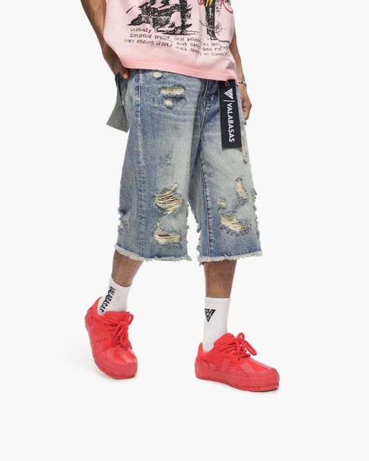 Snapped Baggy Jorts Blue Washed - Valabasas