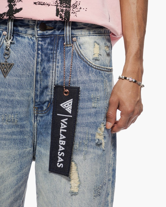 Snapped Baggy Jorts Blue Washed - Valabasas