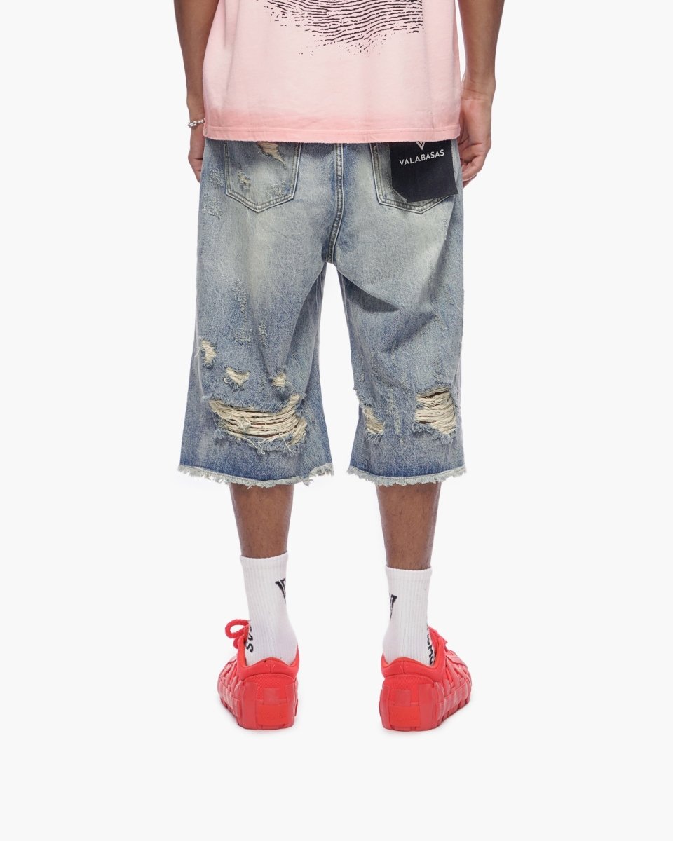 Snapped Baggy Jorts Blue Washed - Valabasas