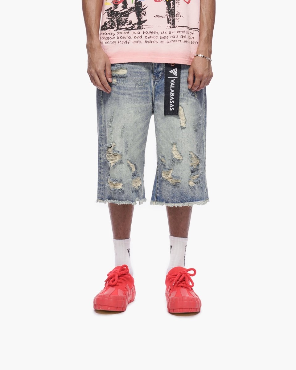Snapped Baggy Jorts Blue Washed - Valabasas