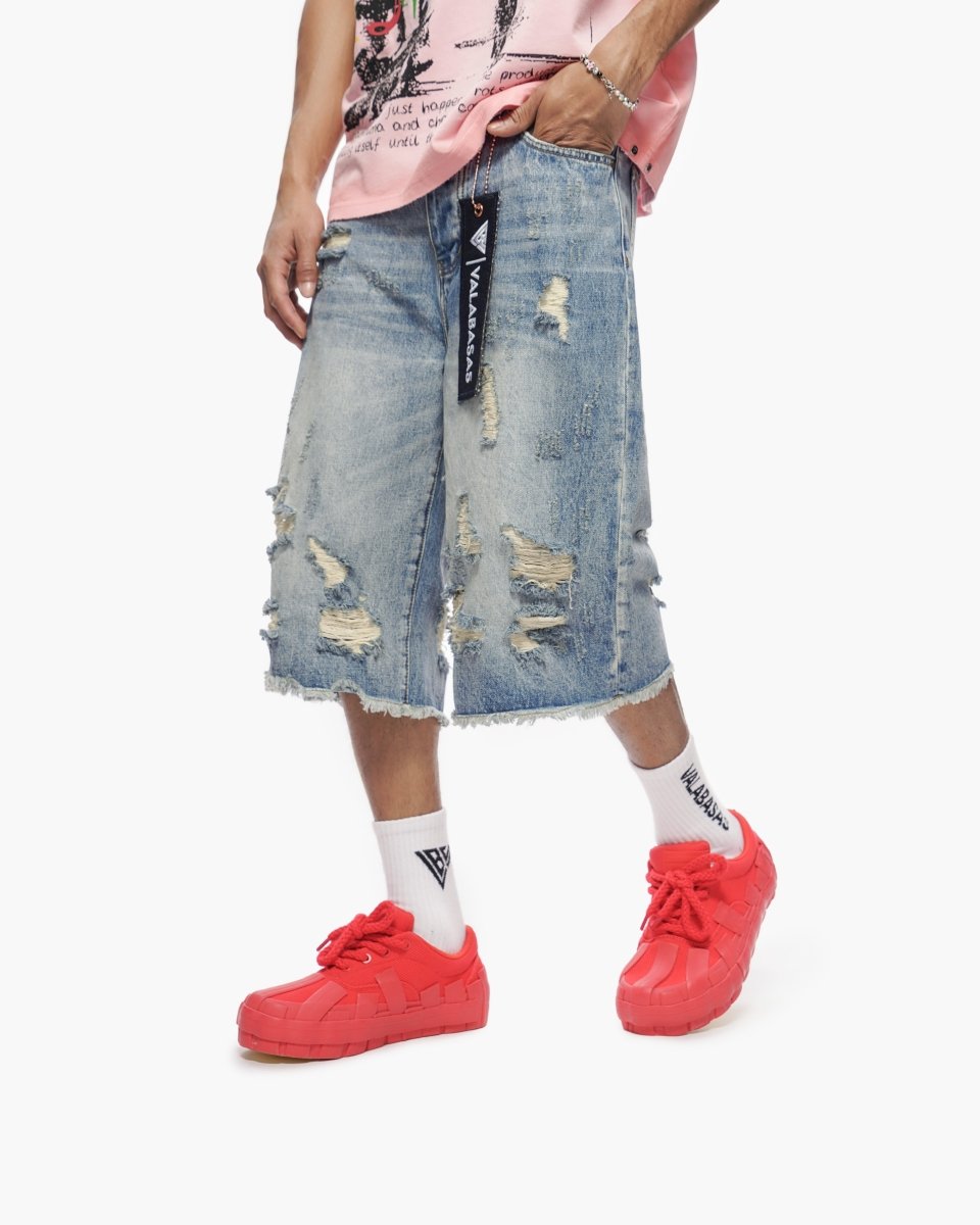 Snapped Baggy Jorts Blue Washed - Valabasas