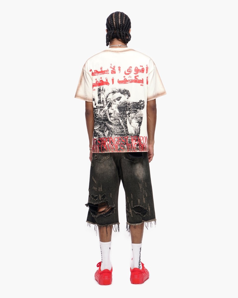 Snapped Baggy Jorts Grey Washed - Valabasas