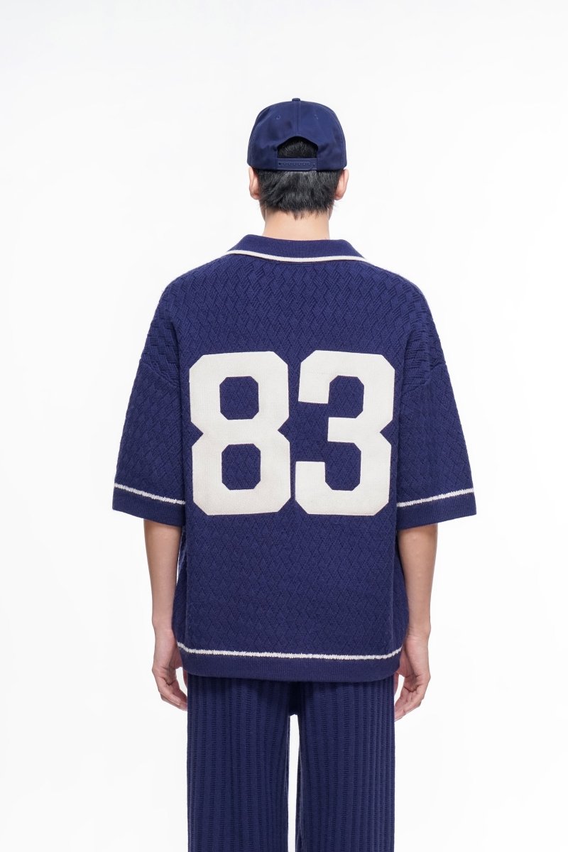 Solis Knit Polo – Blue (Cashmere Blend) - Valabasas