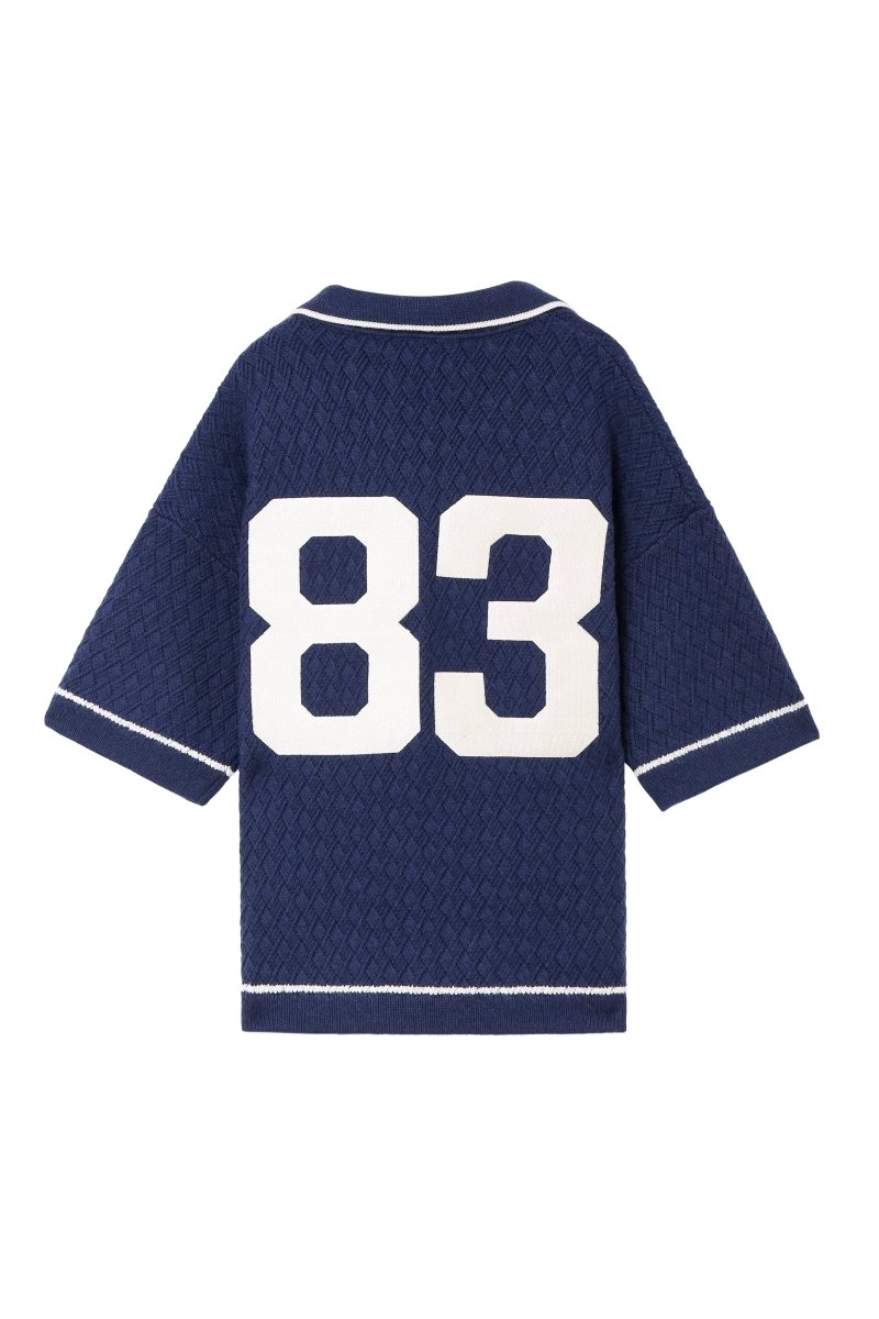 Solis Knit Polo – Blue (Cashmere Blend) - Valabasas