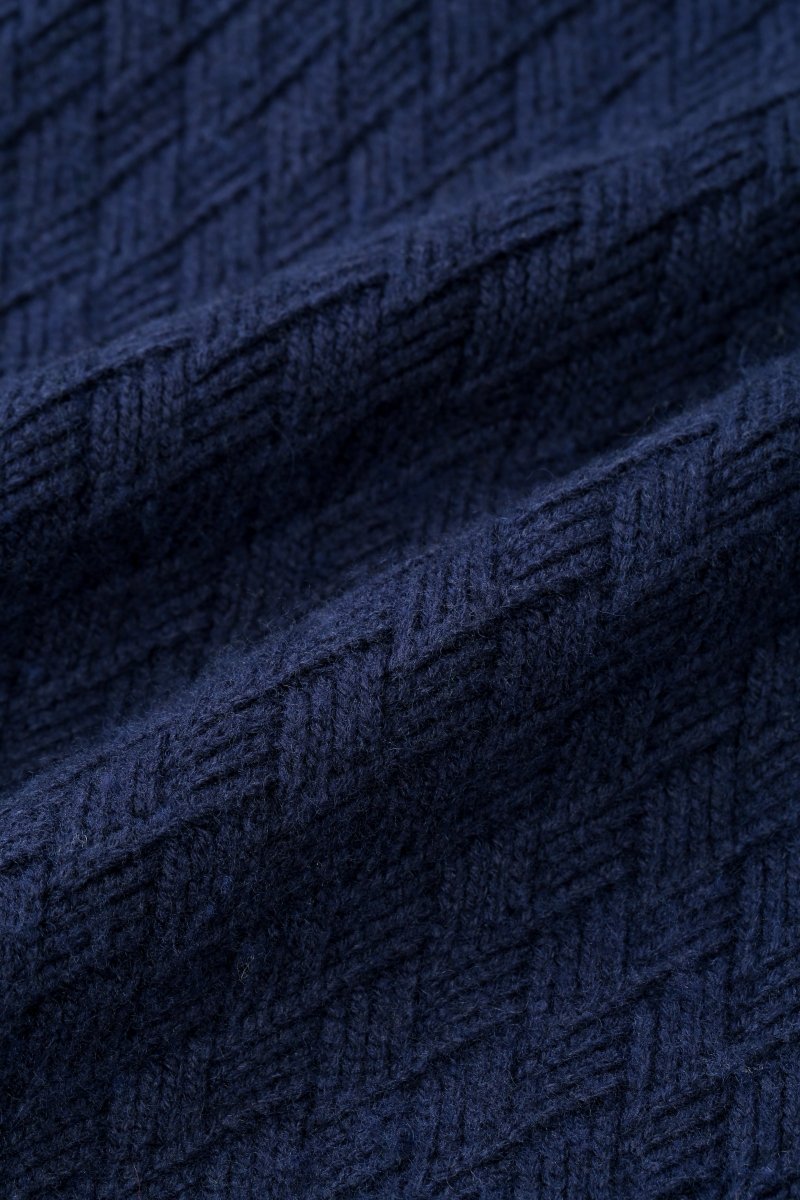 Solis Knit Polo – Blue (Cashmere Blend) - Valabasas