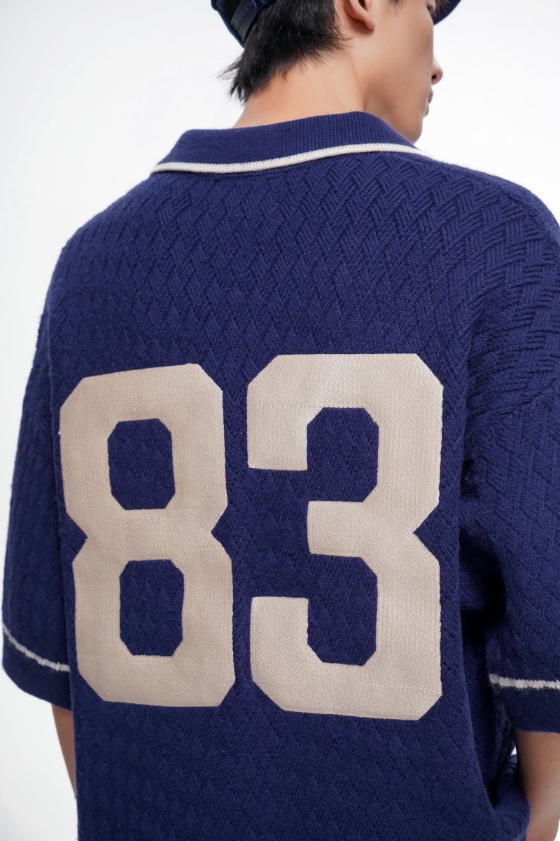 Solis Knit Polo – Blue (Cashmere Blend) - Valabasas