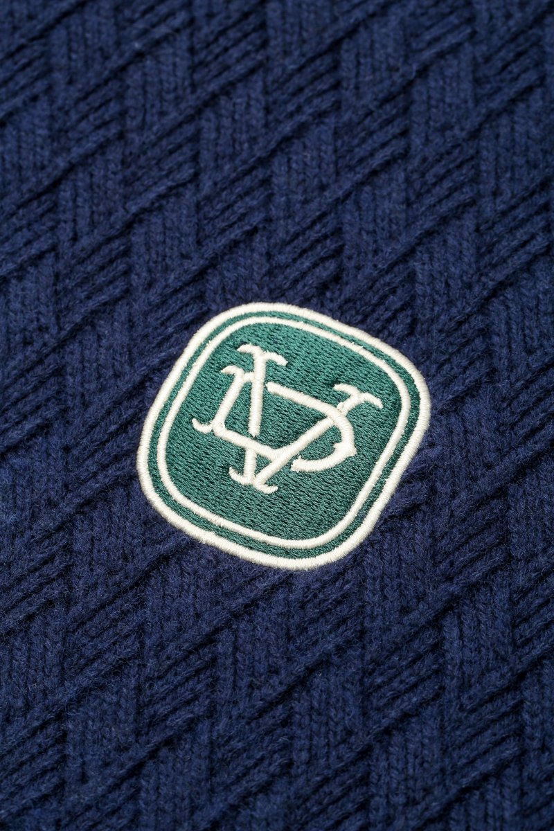 Solis Knit Polo – Blue (Cashmere Blend) - Valabasas