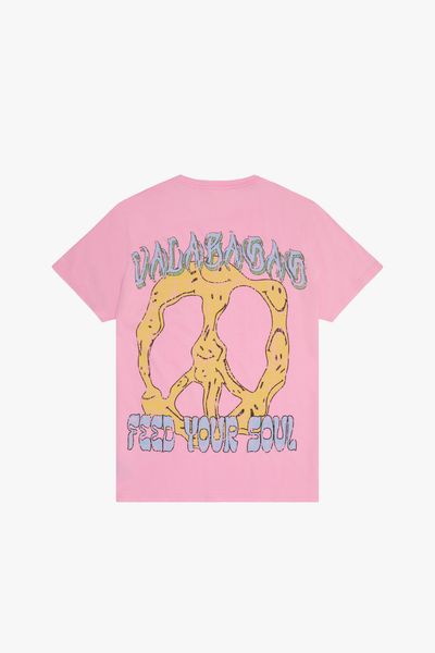 "SOUL FOOD" TEE VINTAGE PINK - Valabasas