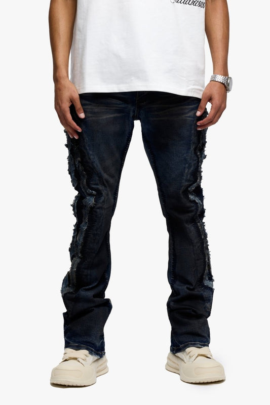 Spectral Stacked Flare Dirty Blue Wash - Valabasas